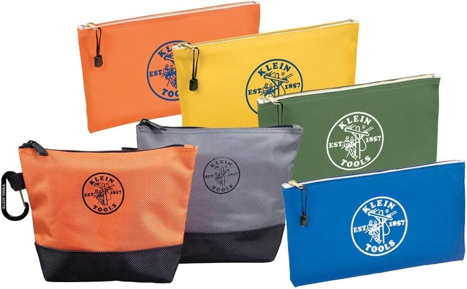 Durable 6-Piece Tool Storage Kit – Stand-Up and Canvas Pouches, Assorted Colors