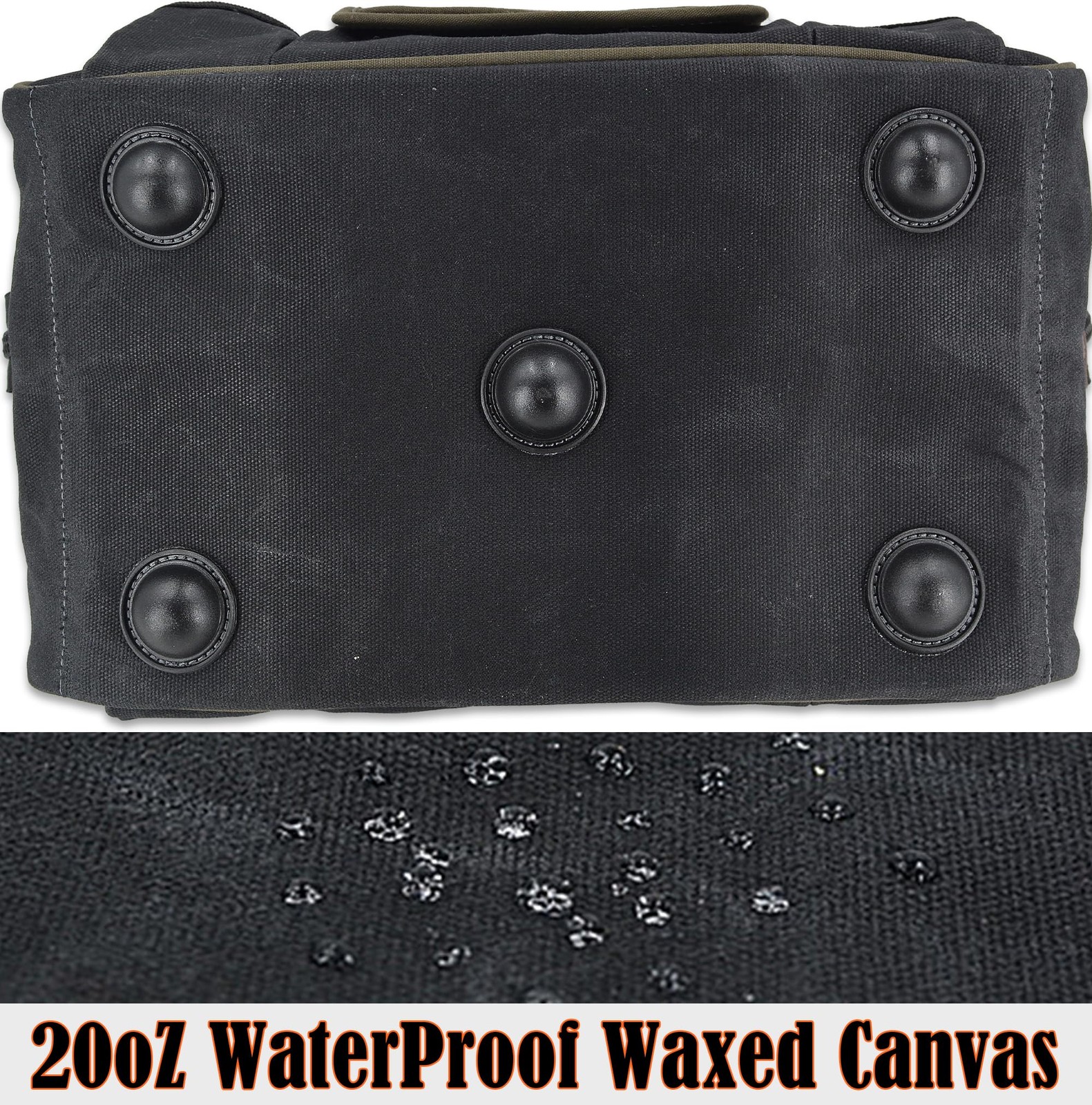 WELKINLAND 30-Pockets Canvas tool bag, 14-Inch Heavy Duty tool bag, Waxed Canvas