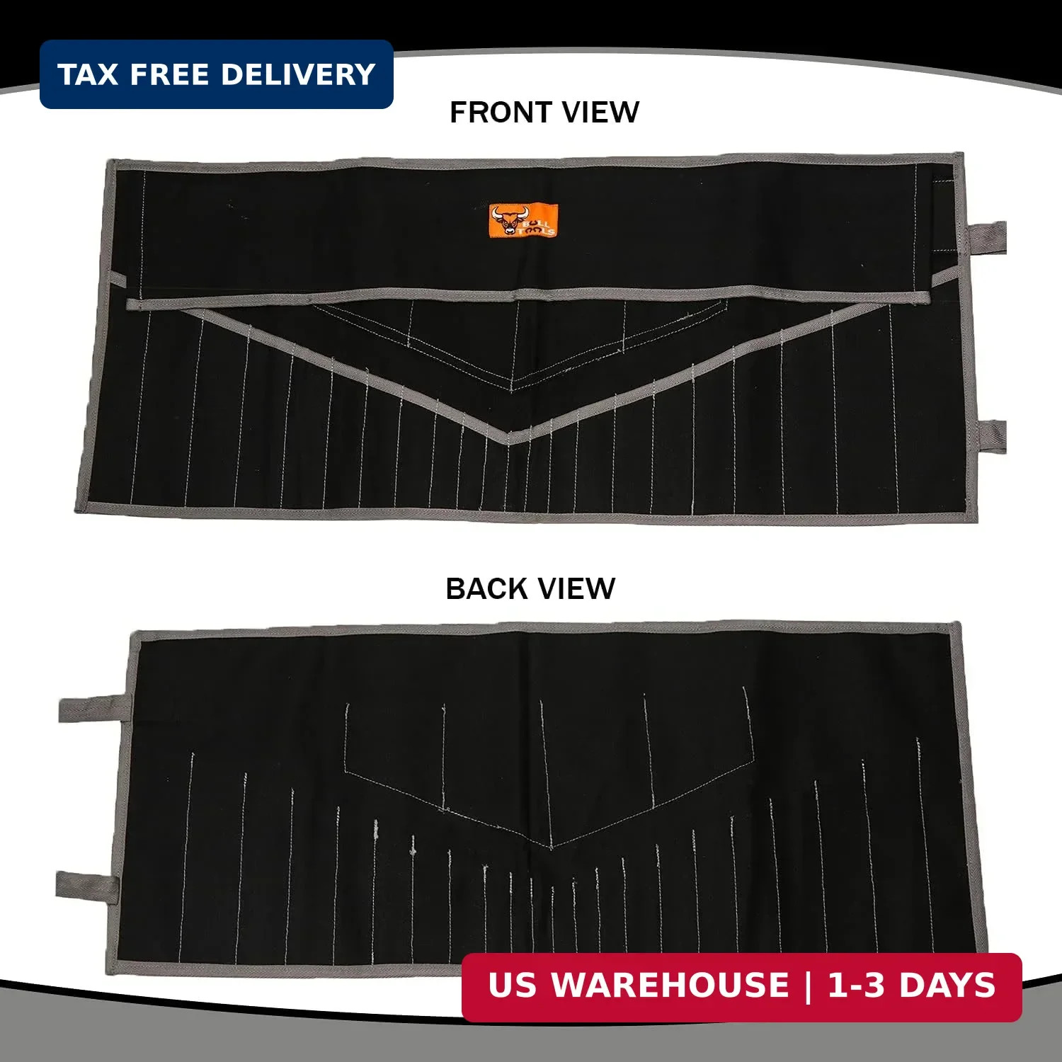 Tool Set Organizer, Pouch for Tool Kit W 26 Pockets Wrench Set Organizer, Metric