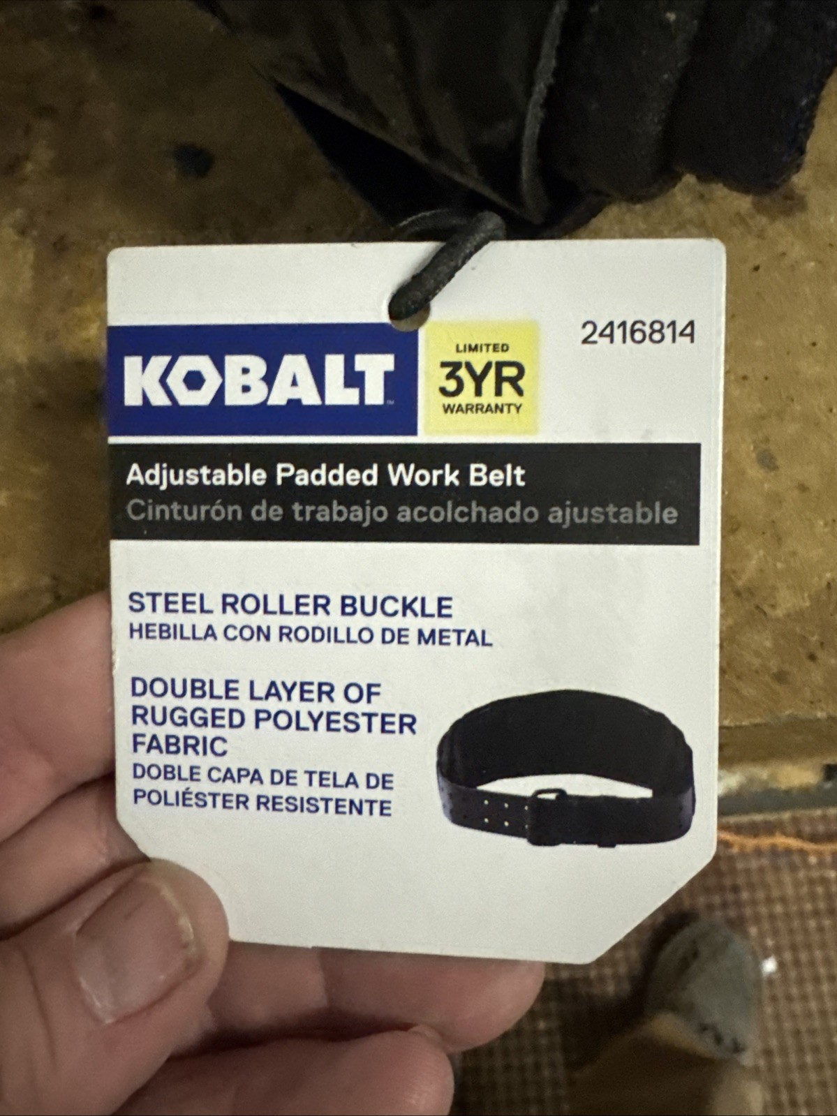 Kobalt adjustable padded work belt