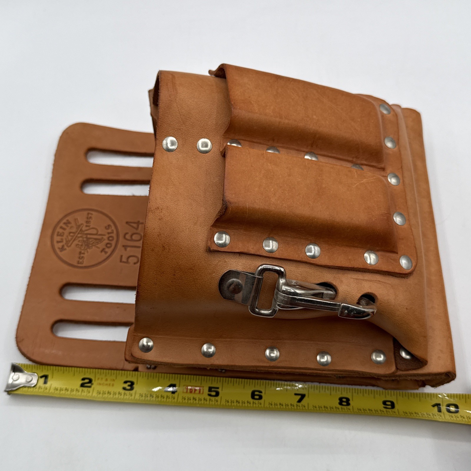 Klein Tools 5164 Leather Tool Pouch with New Adjustable Web Belt