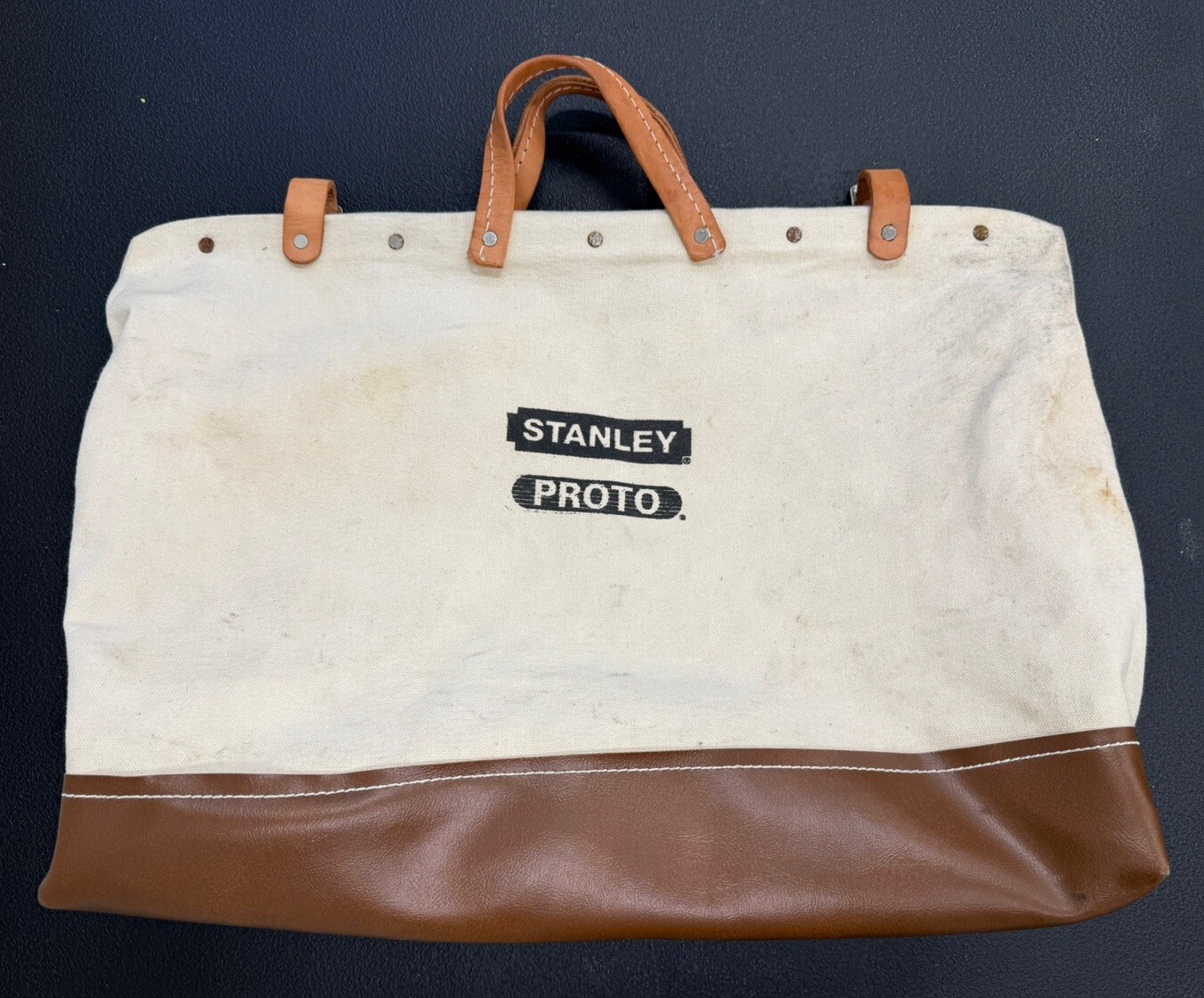 Stanley Proto Vintage Tool Canvas & Leather Bag Shop Professional Safety Supply