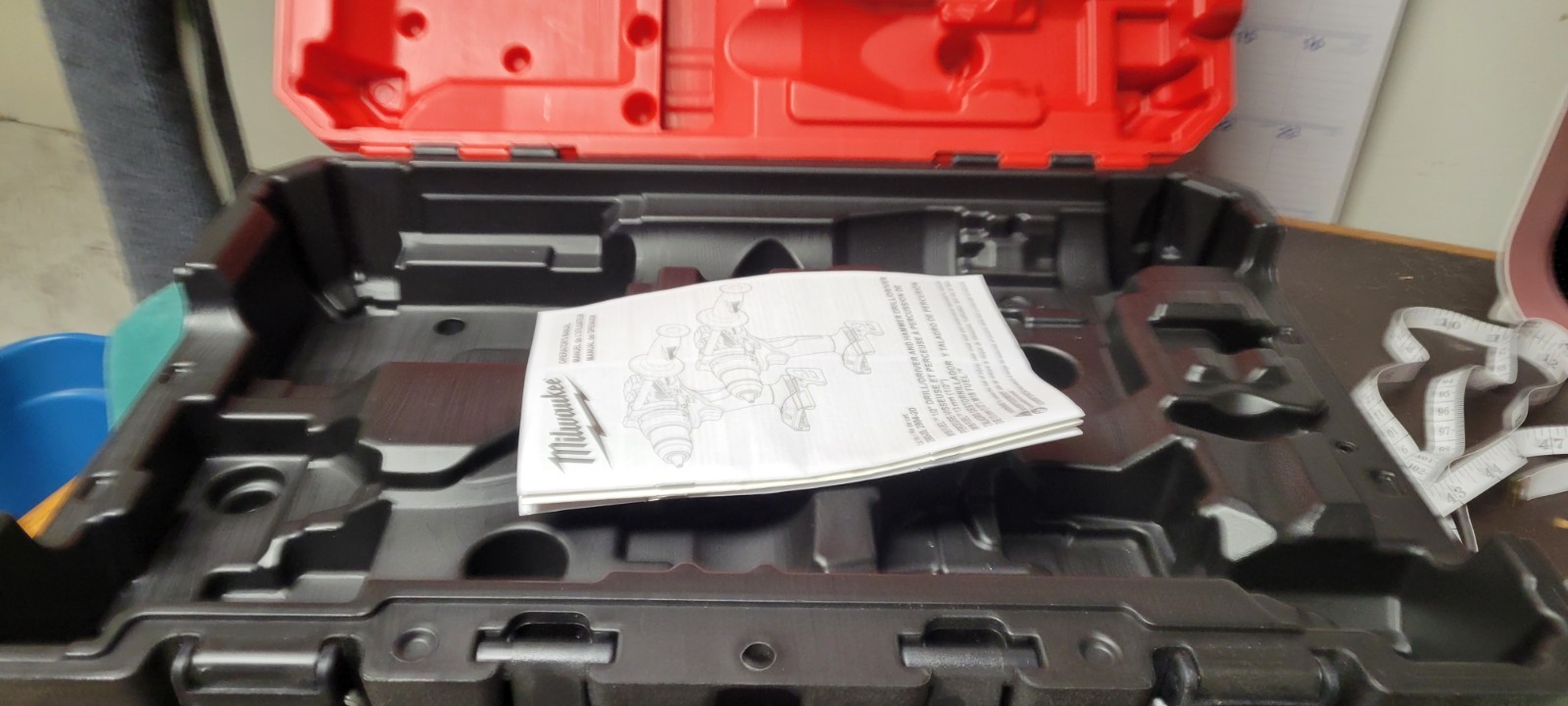 Milwaukee 3697-22 M18 Fuel 2 Tool Combo Kit HARD CASE ONLY with Manuals