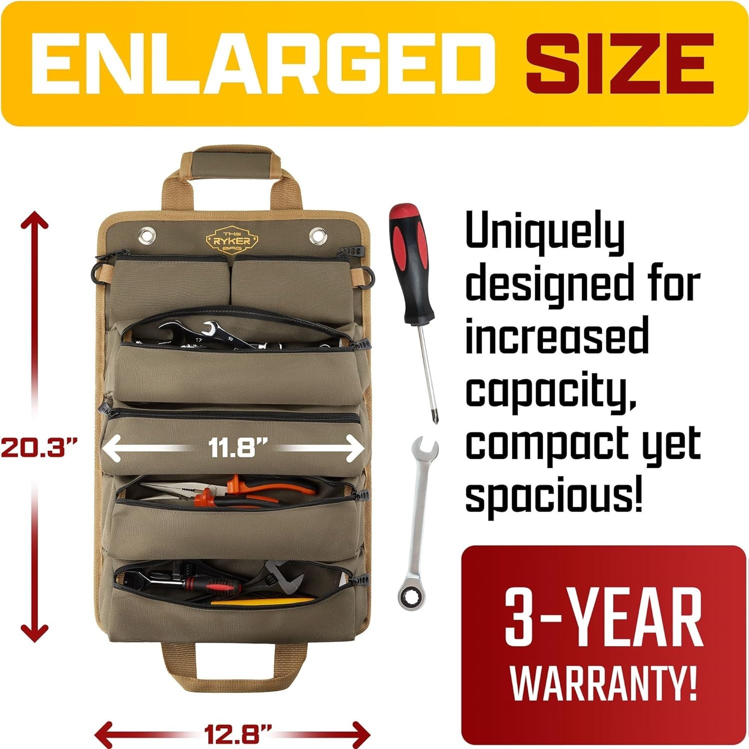 Mechanic Tool Bag Organizer with Heavy Duty Design and Convenient Storage