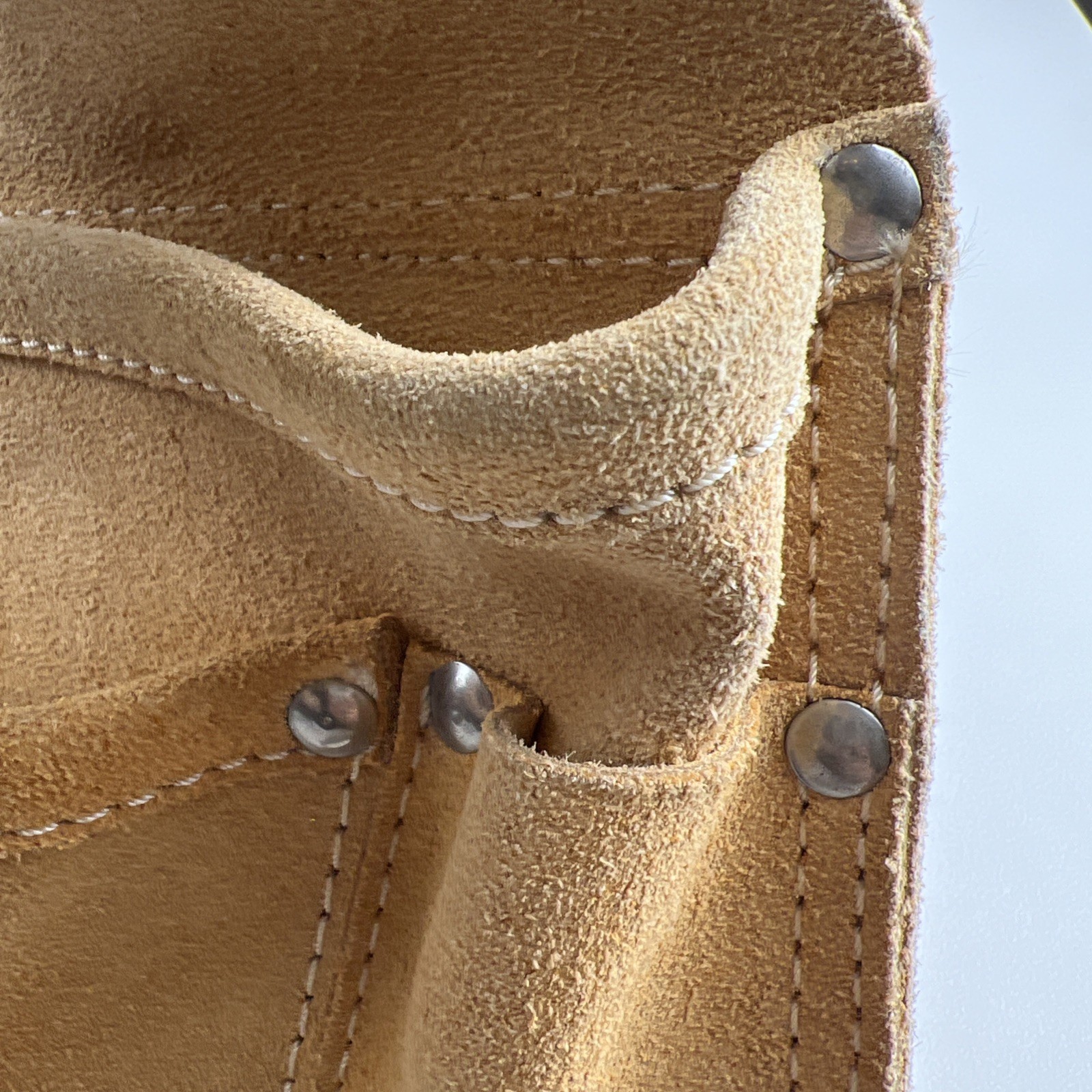 CLC custom leathercraft Suede Tool Bag & Poly Web Belt 3 Pocket Tan