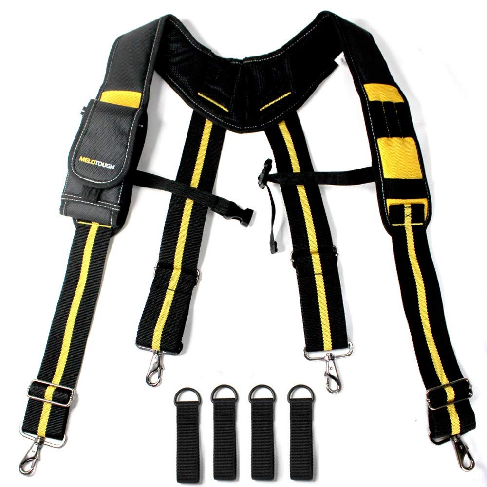 Padded Suspenders Tool Belt Suspenders Heavy Duty Work Suspenders for Carpent…