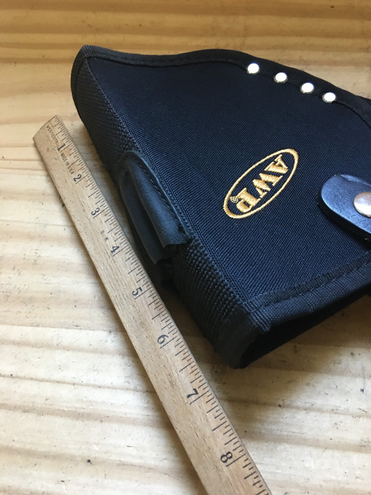 AWP Black Canvas and Leather Drill Bit Holster Holder Saddle Strap One Size