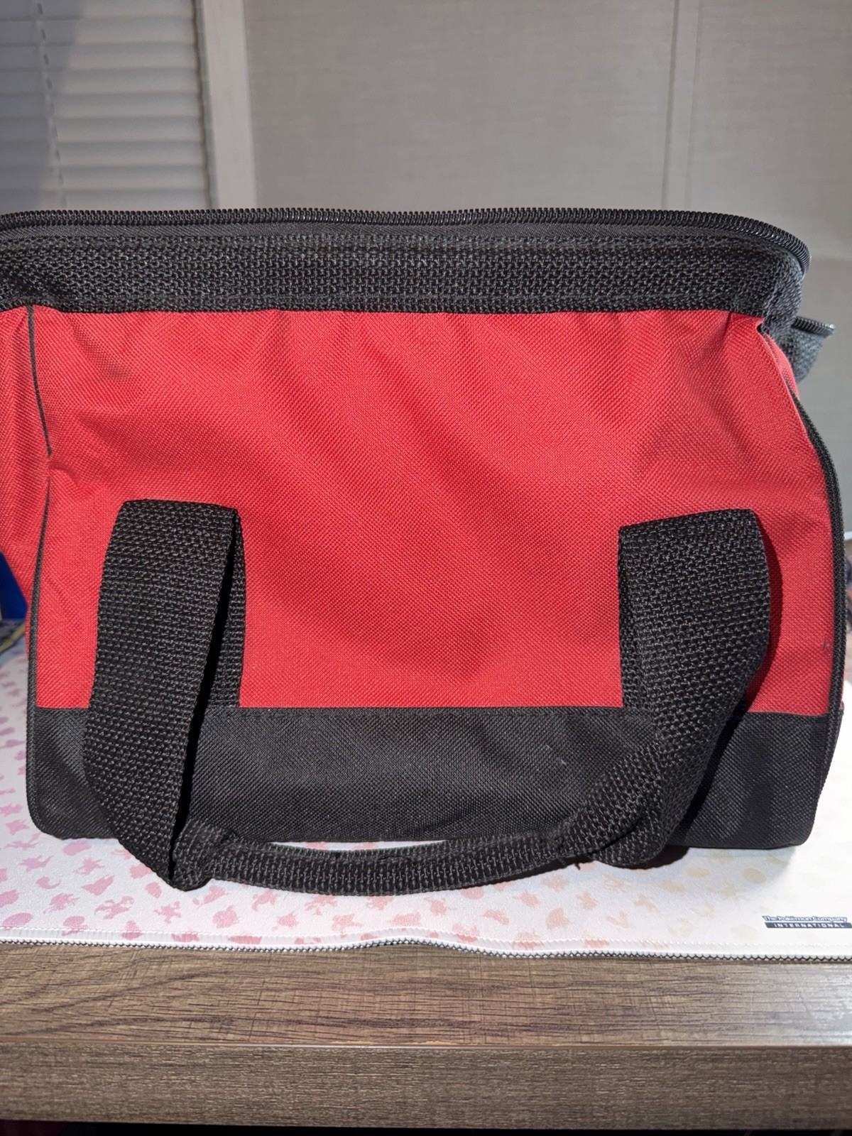 Clean Milwaukee Red/Black Nylon Tool Bag Zipper Closure Carry Tote with Handles