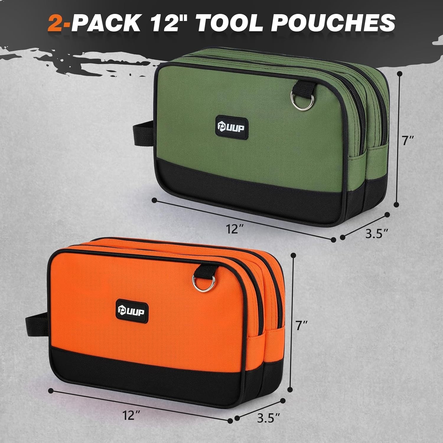 Water Resistant 12″ Tool Bag Set – Perfect for Mechanics and DIYers in 2 Colors