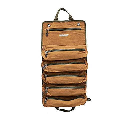 Bucket Boss Super Roll Tool Bag Original Series 74004 Brown 16 Pocket Storage