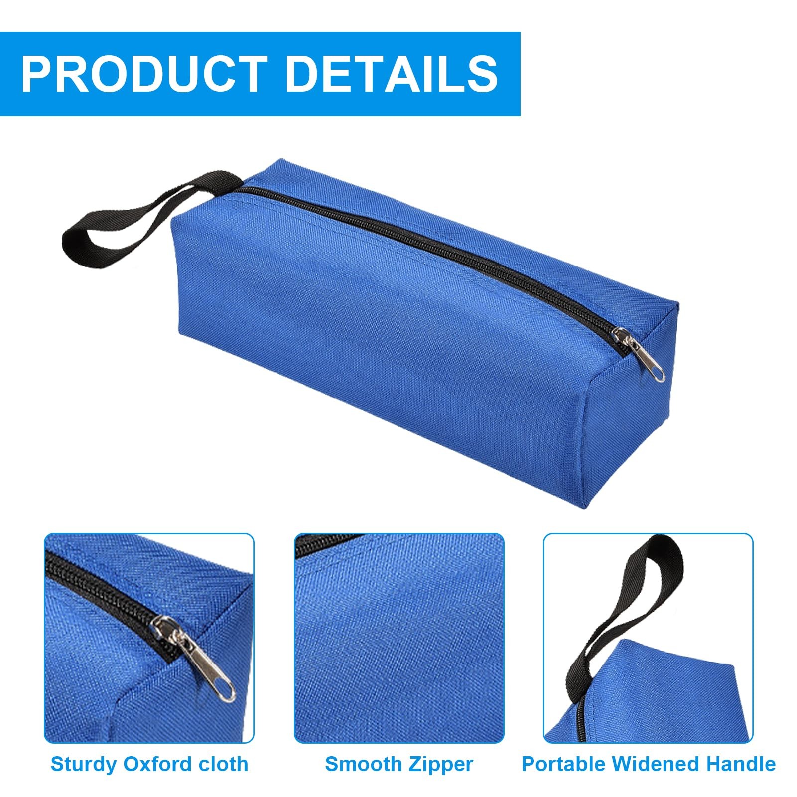 Voittozege 10 Pack Canvas Tool Pouch of 2 Sizes, Versatile Zippered Tool Bags…