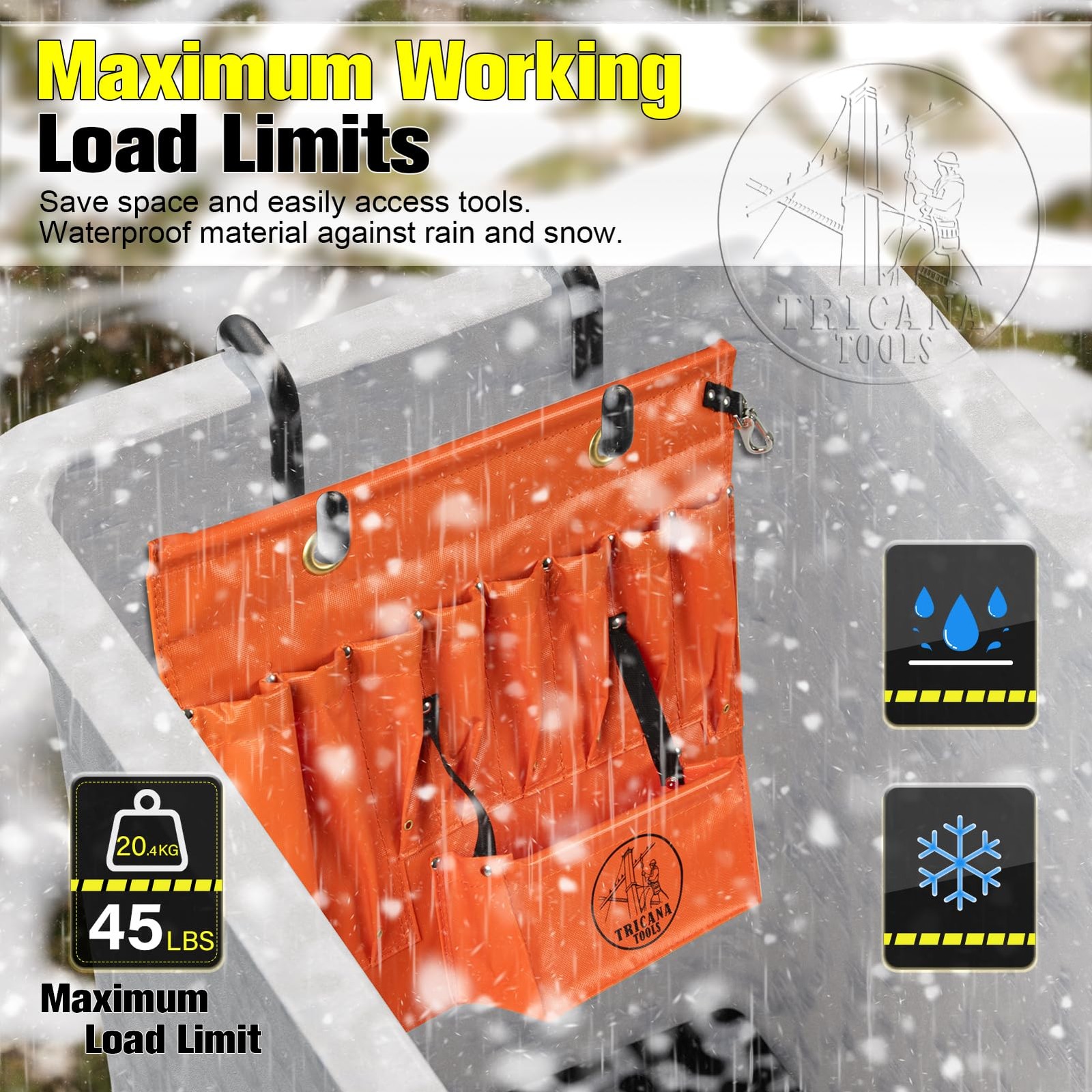 Lineman Tool Board, Aerial Apron Bucket Truck Tools Organizer with Over 8 Poc…