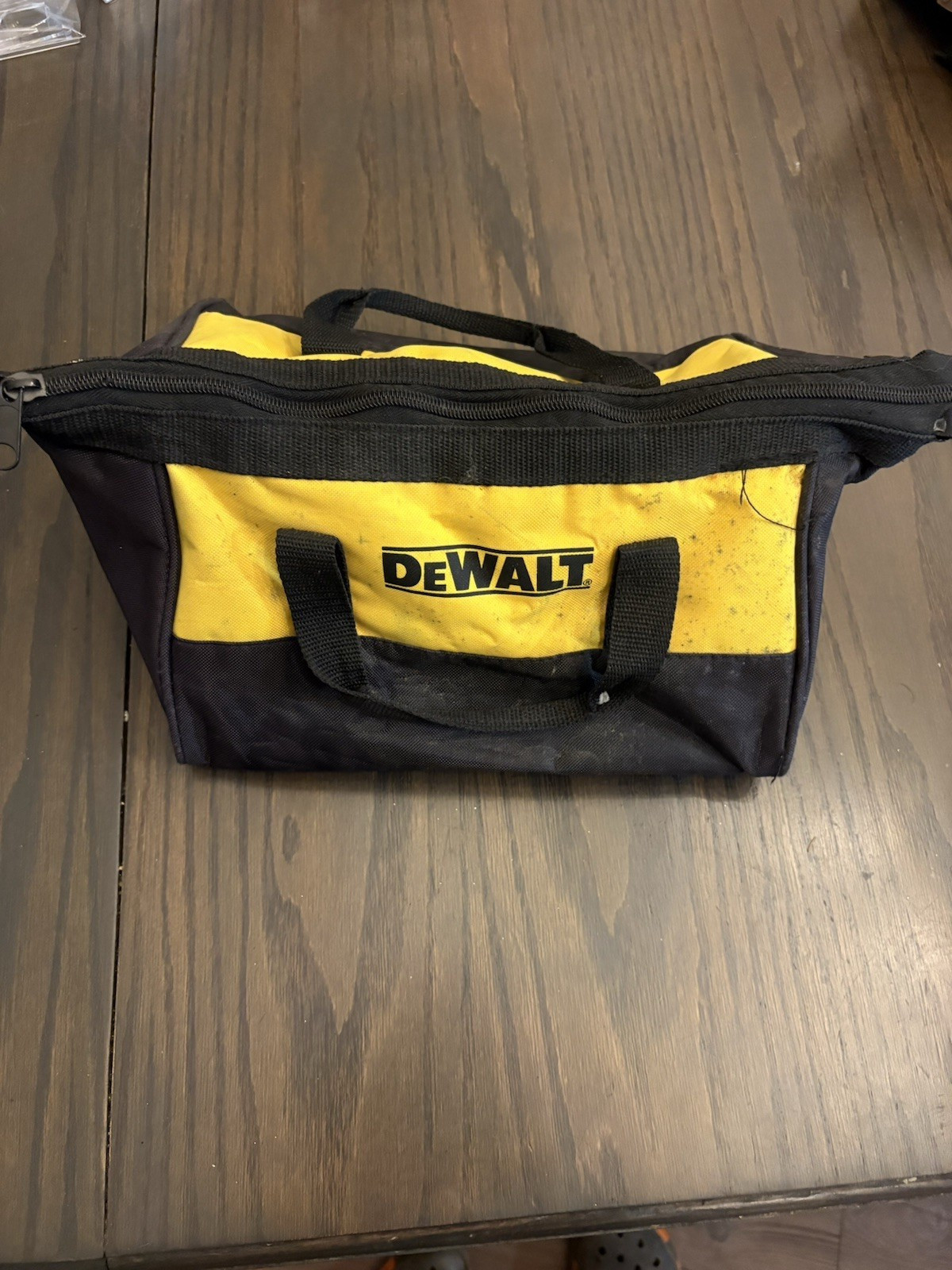 DEWALT Yellow/Black Tool Bag Carry Case with Handles, Zipper Closure
