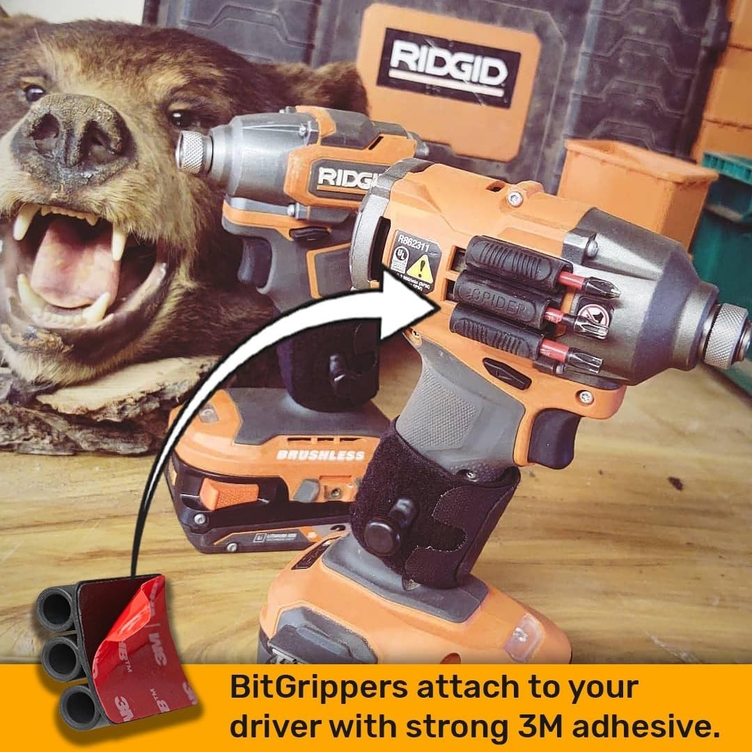 Tool Holster BitGripper V2 2 Pack Easy Drill Bit Storage