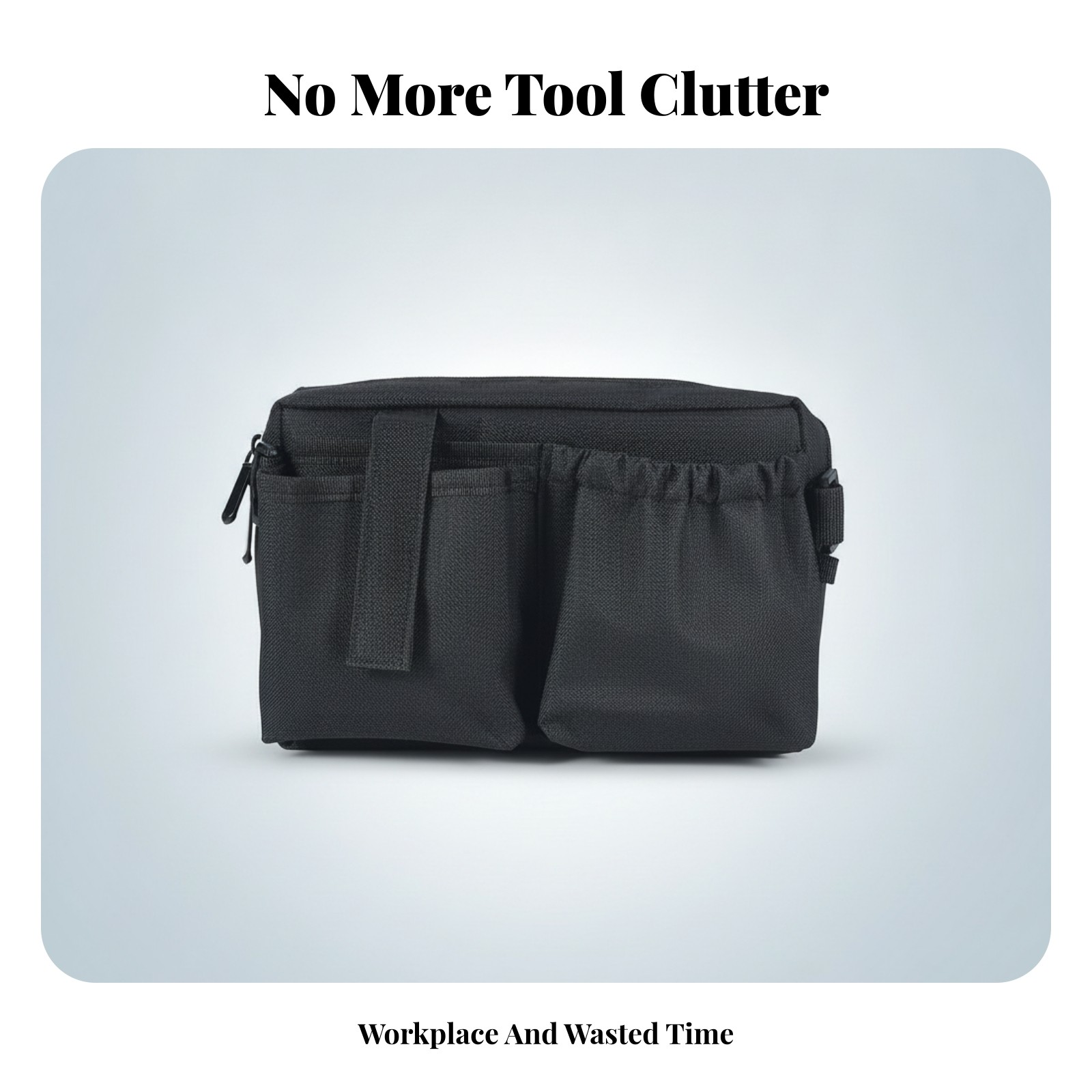 Zippered Tool Waist Bag Compact Adjustable Strap Waist Tool Bag