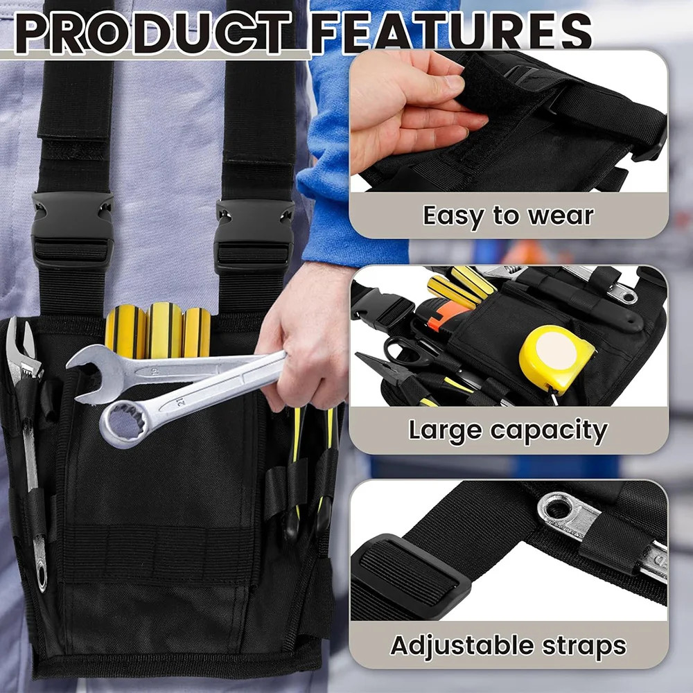 Multi Functional Tool Bag Belt Adjustable Thigh Straps Oxford Cloth Pouch