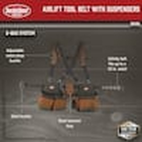 BUCKET BOSS 23 in. 10-Pocket Airlift Suspension Rig Tool Belt