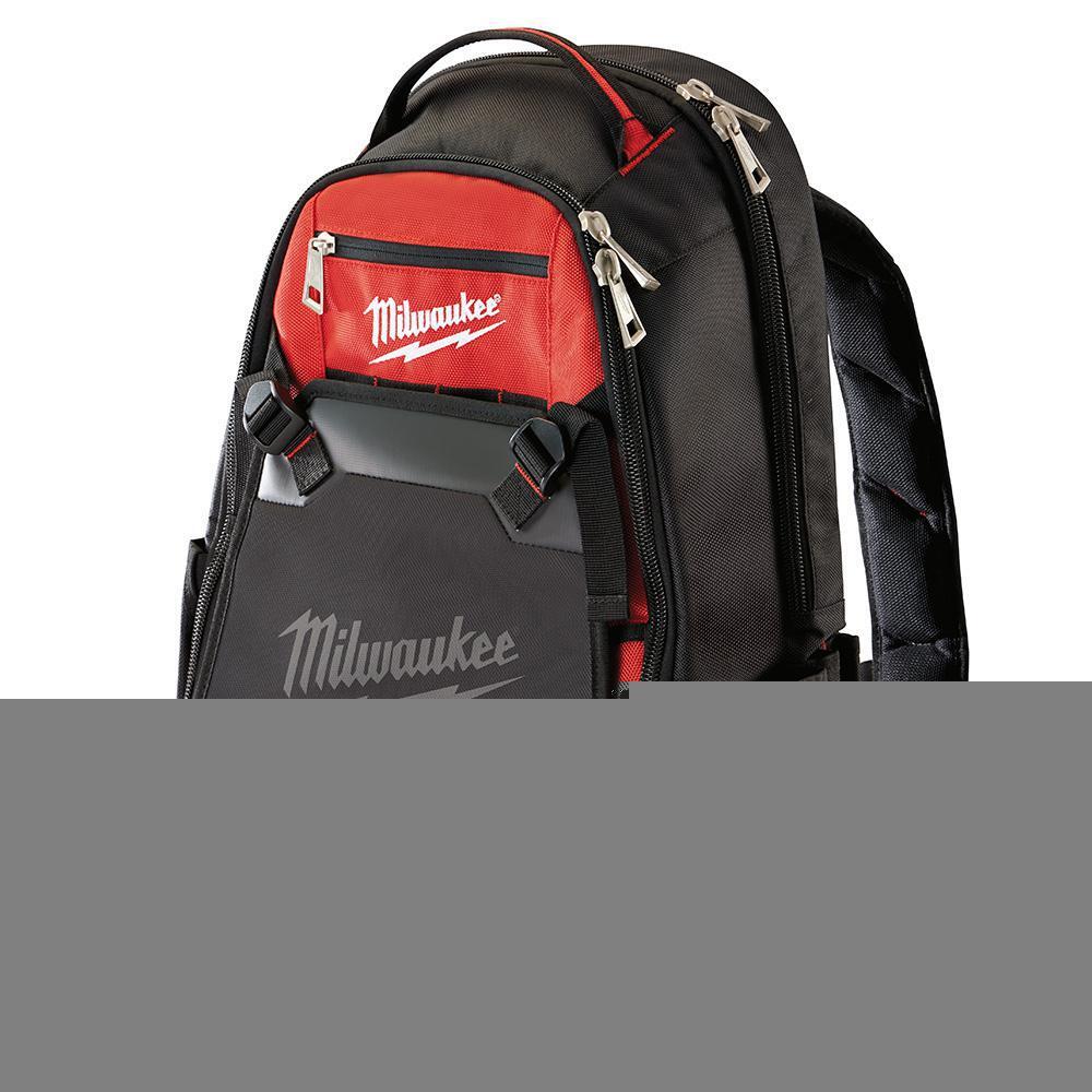 milwaukee jobsite backpack tool storage bag heavy duty construction book bag