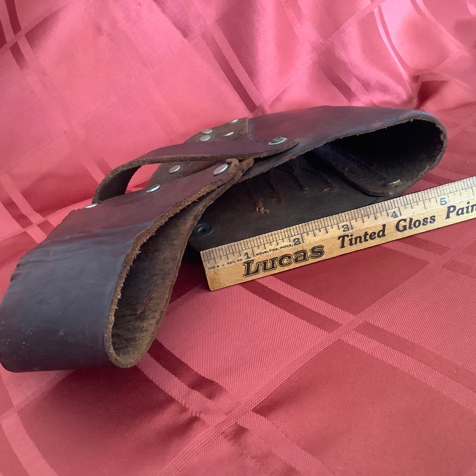Vintage Craftsman Leather Tool Holster/Pouch Brown Heavy Duty Made In Mexico