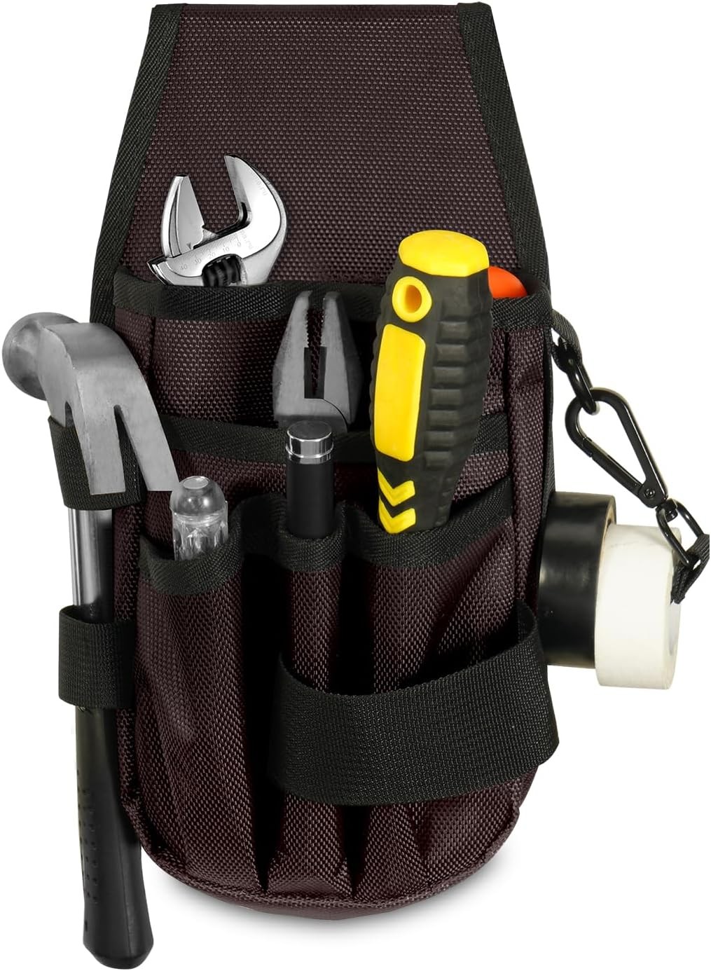 KENOBE 5-Pockets Tool Pouch, Black Tool Pouch Organization, Heavy-Duty Electrici