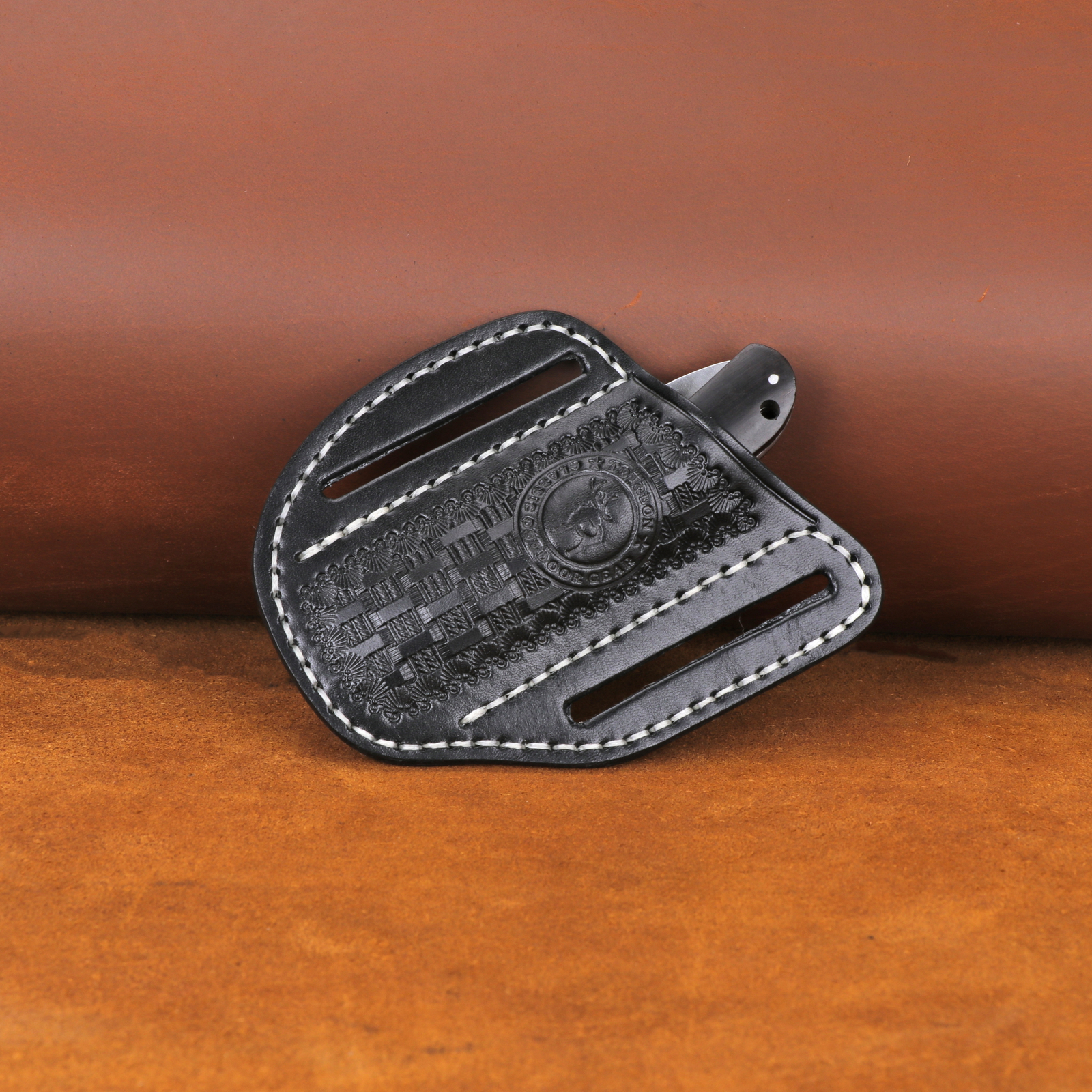Tourbon Leather Pocket Knife Sheath EDC Belt Carry Pouch Folding Knives Case USA
