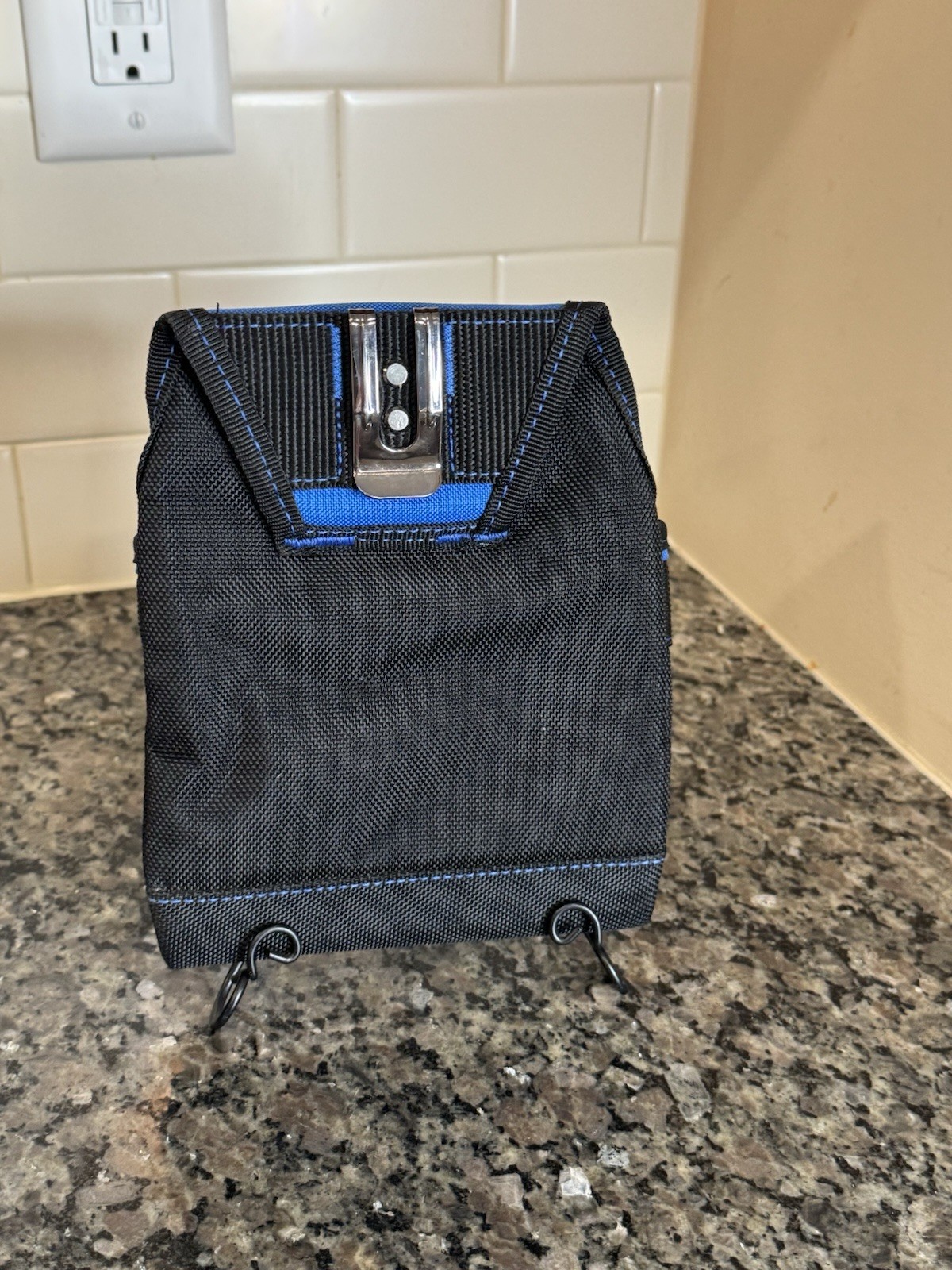 Kobalt Tool Pouch Black Blue Fabric With Handle Belt Clip Single Item