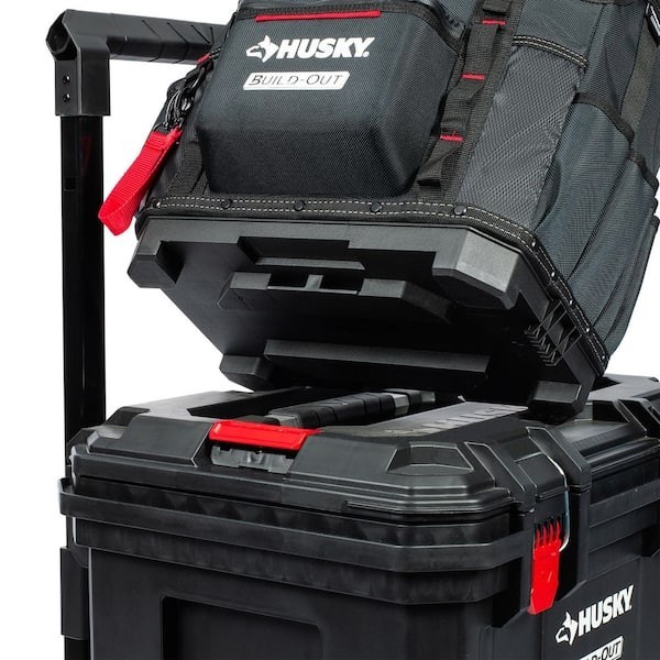 Husky Build-Out Heavy Duty Contractors 14 In. Tool Tote Box Rugged Build Out 14″