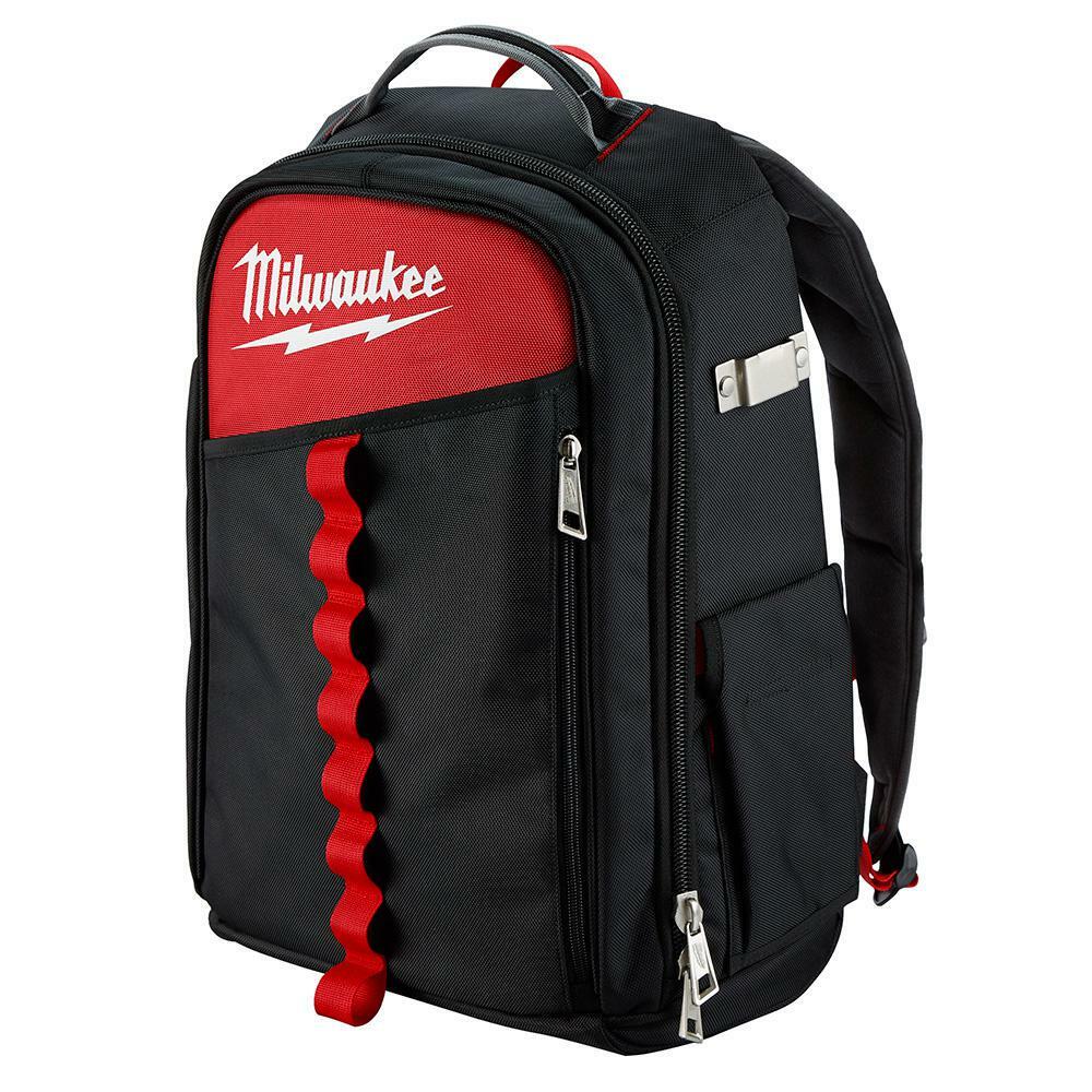 Heavy Duty Low Profile Backpack Polyester Black Storage