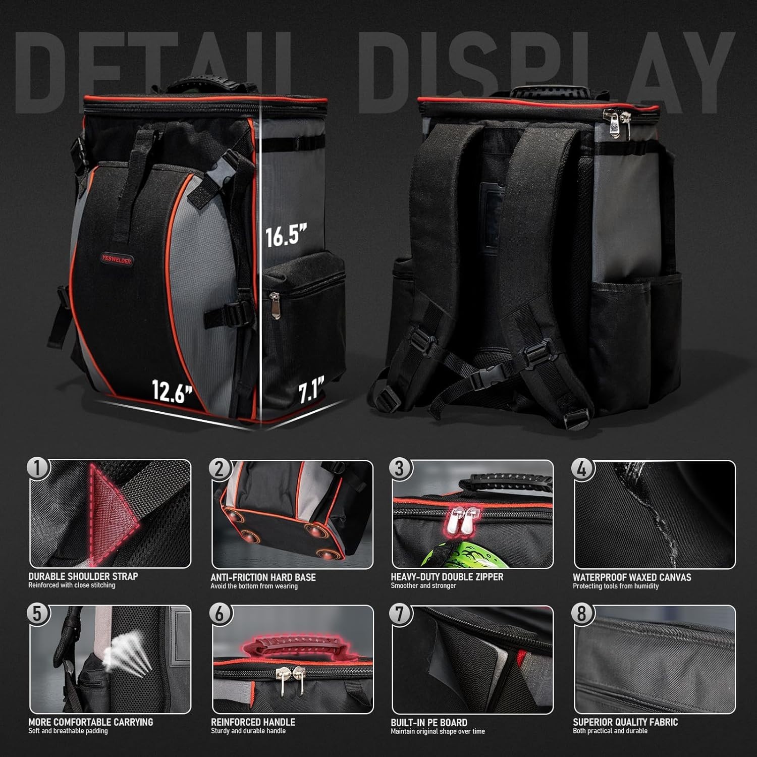 Polyester Welder Bag with Reinforced Structure