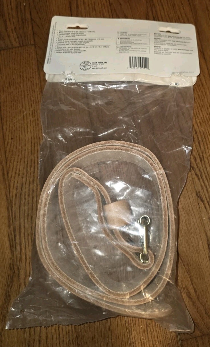 Klein Tools 5415L Heavy-Duty Embossed Leather Tool Belt LARGE Made in USA NEW