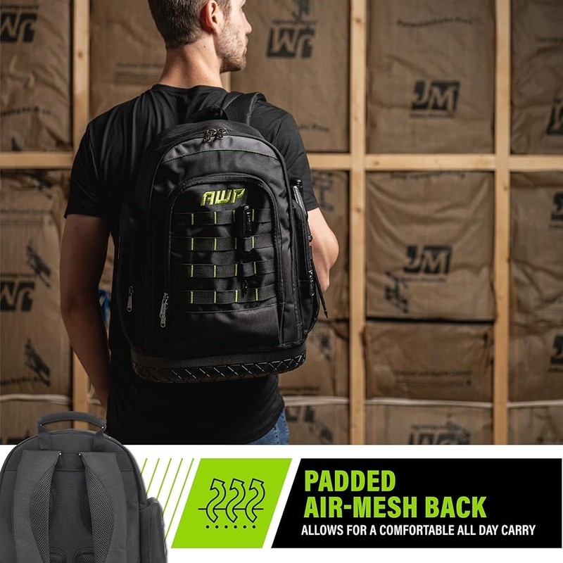 Durable Tool Backpack Organizing Case 23 Pockets Waterproof Utility Carrier New