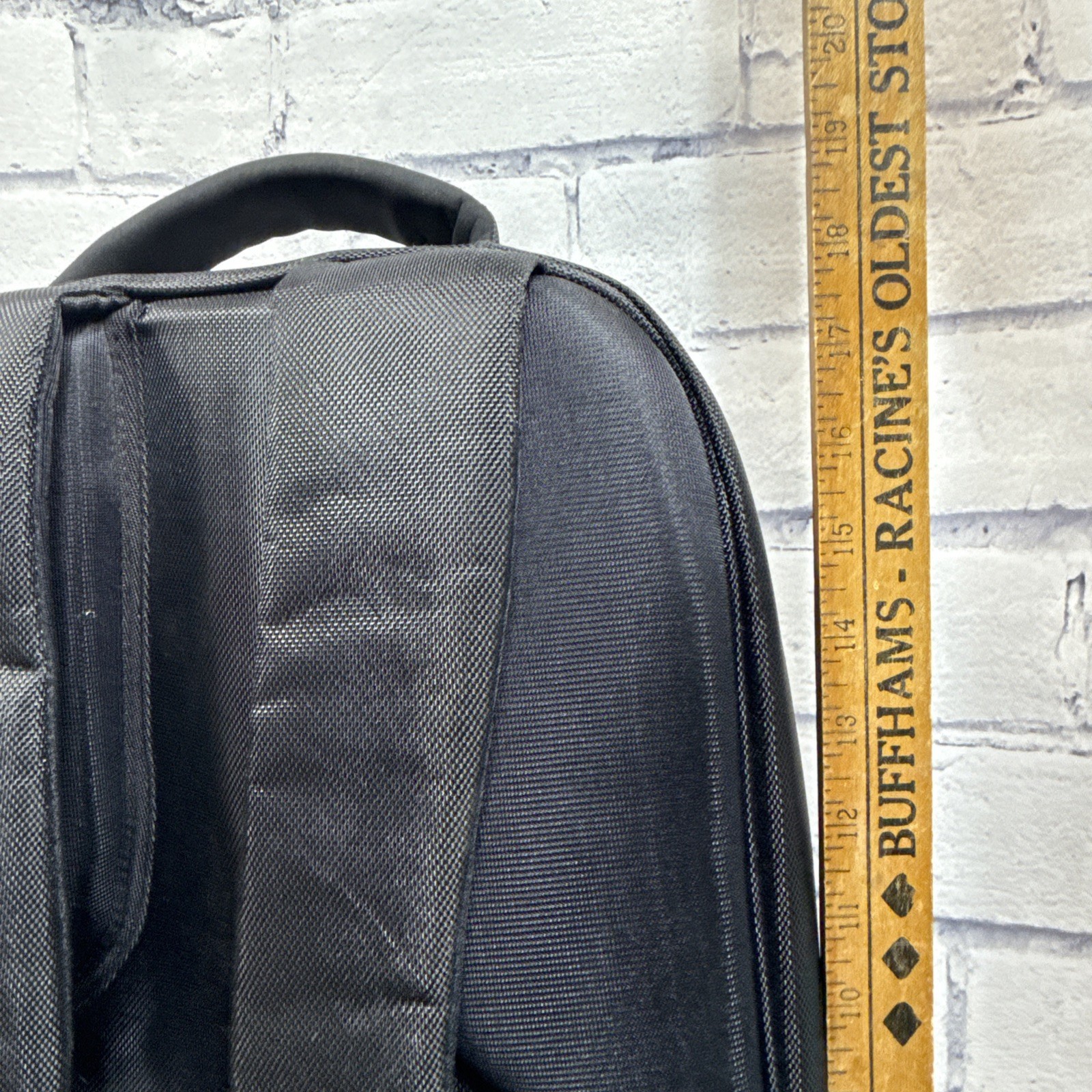 Snap-On Luggage Backpack Hard Cover Clam Shell Black Silver Carryon Laptop Bag