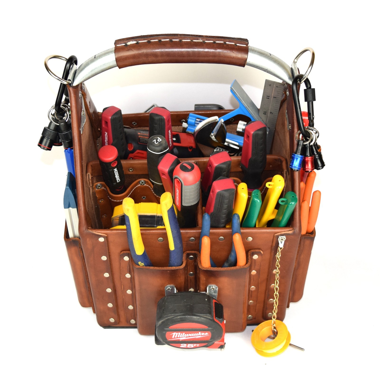 Electrician Leather Tool Bag Tuff-Tote Journeyman’s Stronghold tote 10X10 ANP