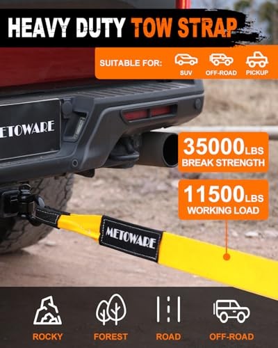Heavy Duty Tow Strap Recovery Kit – 3″ x 20ft(35,000lbs) Tree Saver Winch