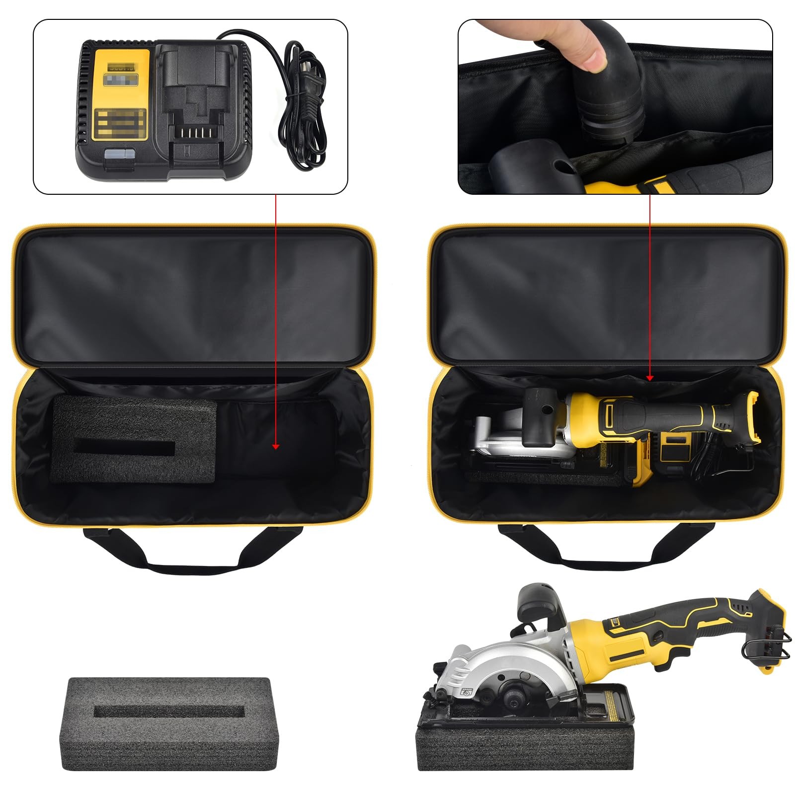 Circular Saw Bag for DEWALT ATOMIC 20V MAX 4-1/2″/ for DOVAMAN/for Worx WX439…