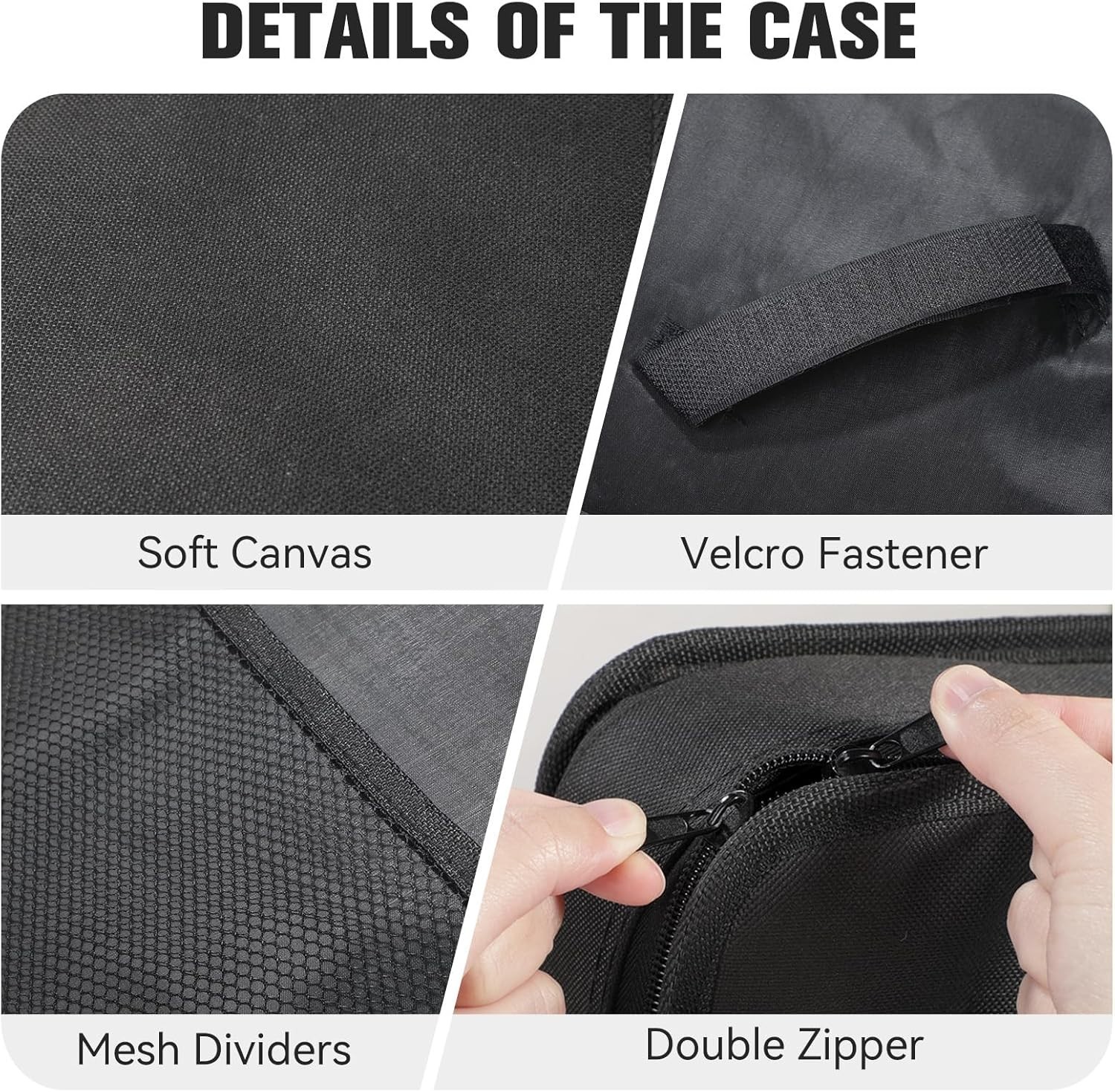 Versatile 12 Inch Canvas Tool Pouch with Double Zipper, Ideal for Various Tools