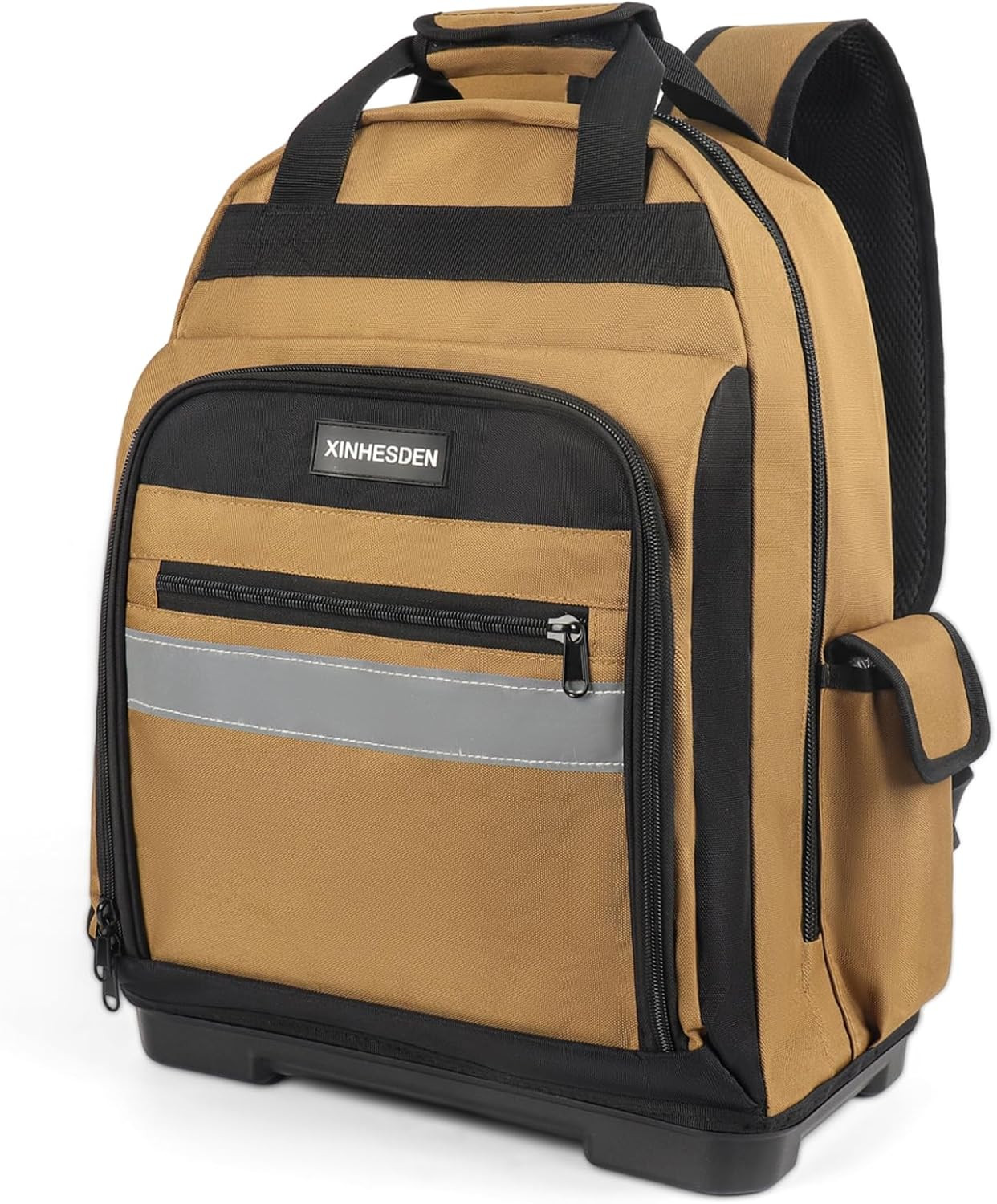 Heavy Duty Tool Backpack Waterproof Base Electrician Storage Bag Multi Pocket