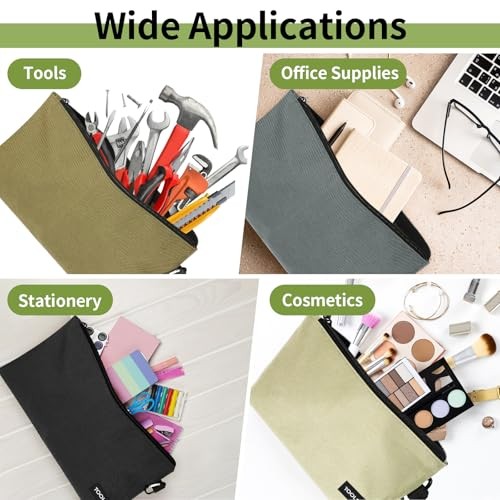 COIDEA 6 Pack Zipper Pouch Tool Bag Storage Organizer