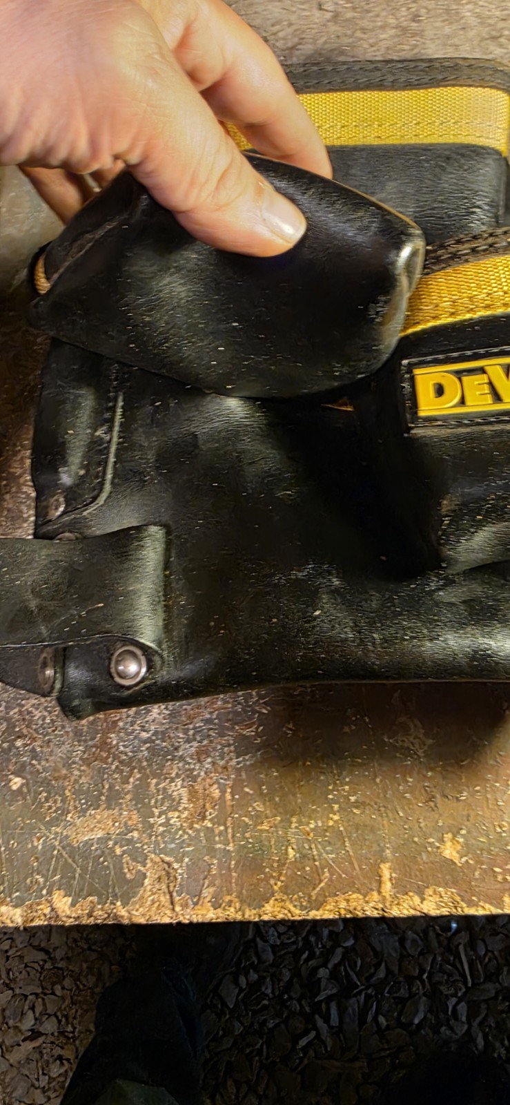 Dewalt Leather Tool Rig Heavy Duty Multi Pocket Tool Pouch Construction Belt
