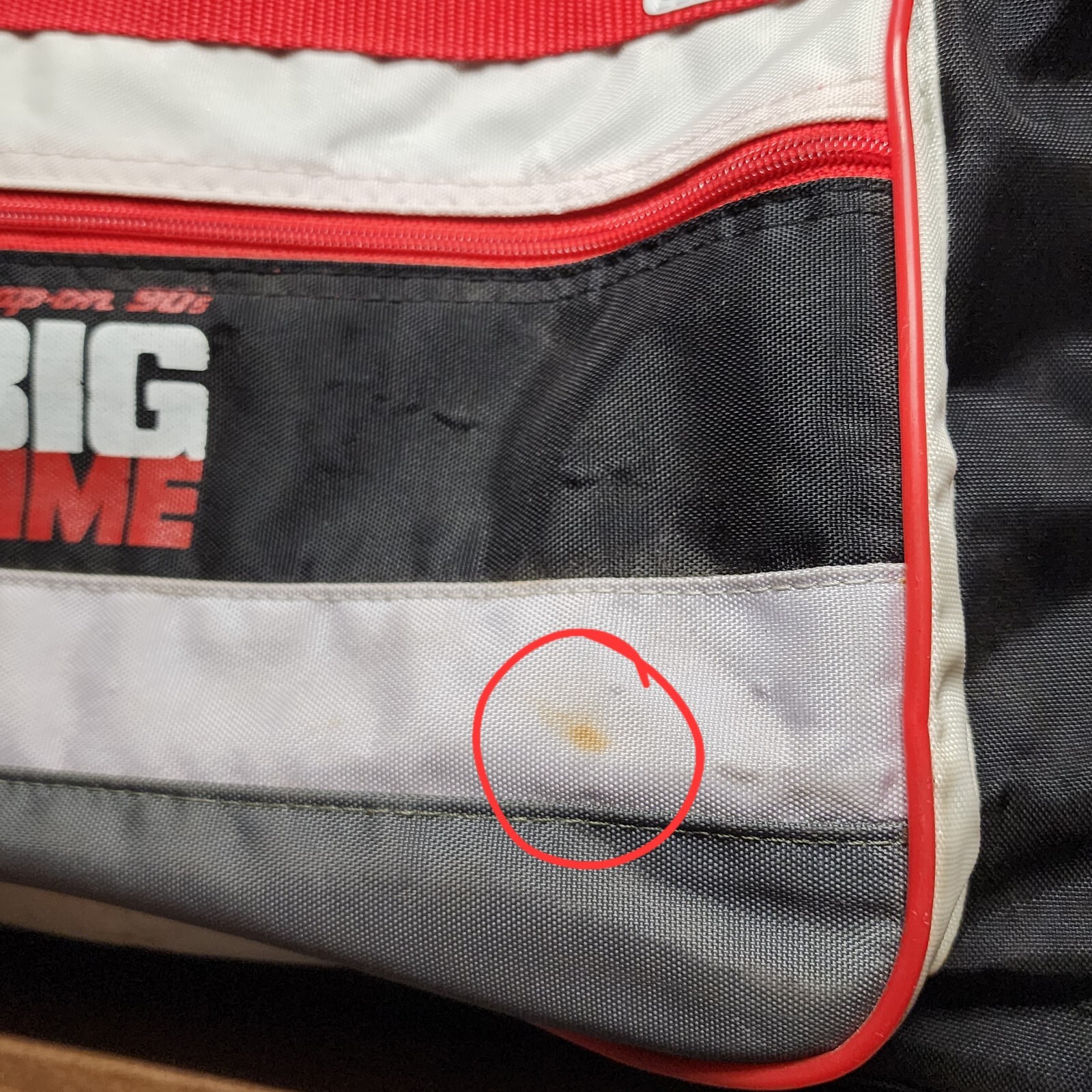 Snap-On 90’s Big TimeTool Duffle Bag Tote Red White Black Vintage