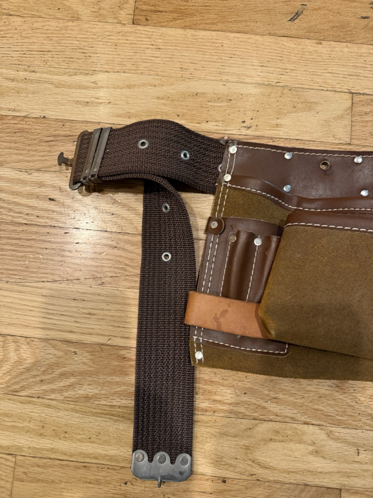 Nicholas Leather Carpenter Framing Tool Belt Apron Vintage No. 1527 USA