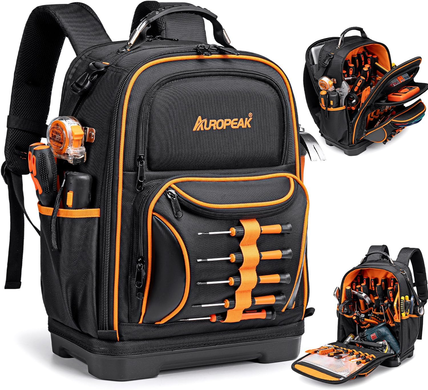 Heavy Duty 73 Pocket Tool Backpack with Laptop Compartment – Waterproof & Durabl