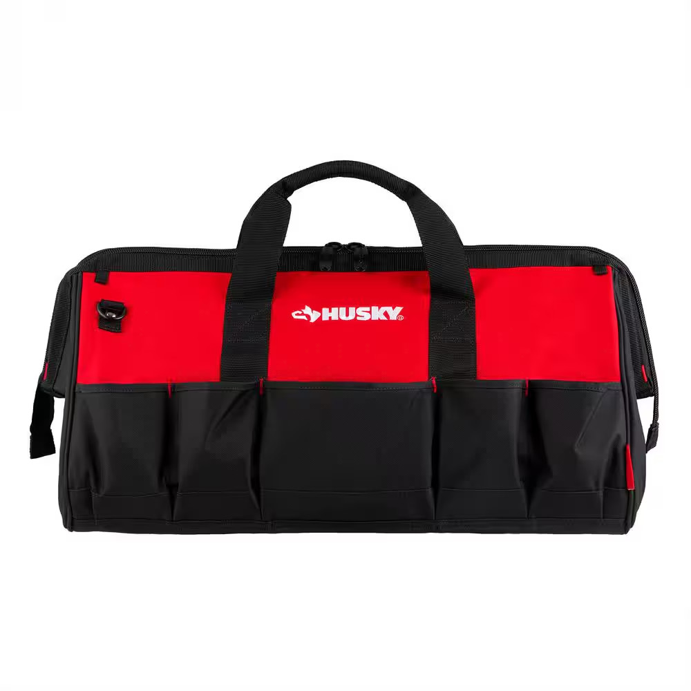 24 in 16-Pocket Zippered Tool Bag Heavy-Duty Storage Organizer Portable