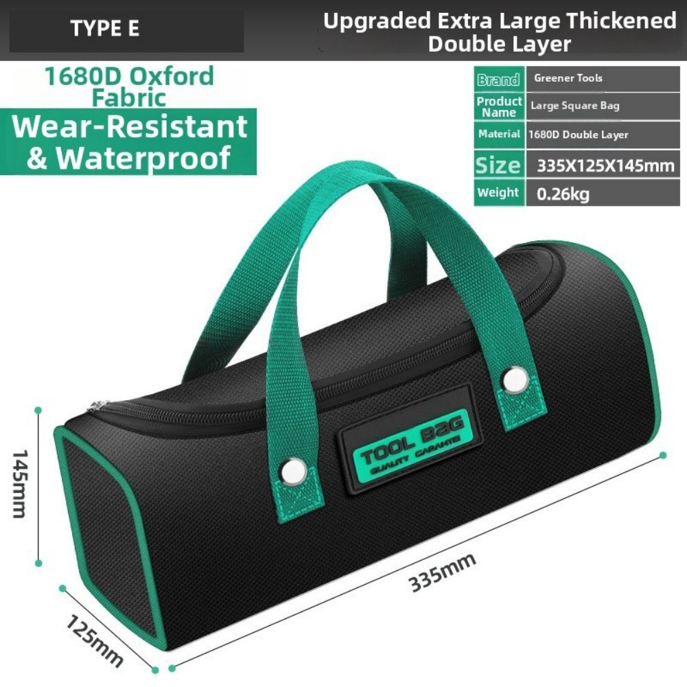 Industrial Grade Tool Bag for Electricians 1680D Waterproof Oxford Fabric