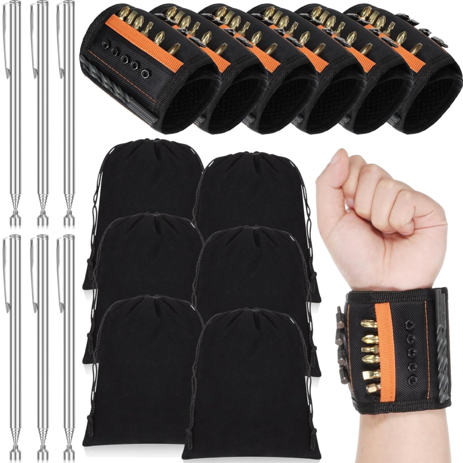 Elegant Magnetic Wristband & Retractable Tool Holder – Perfect Father’s Day Gift
