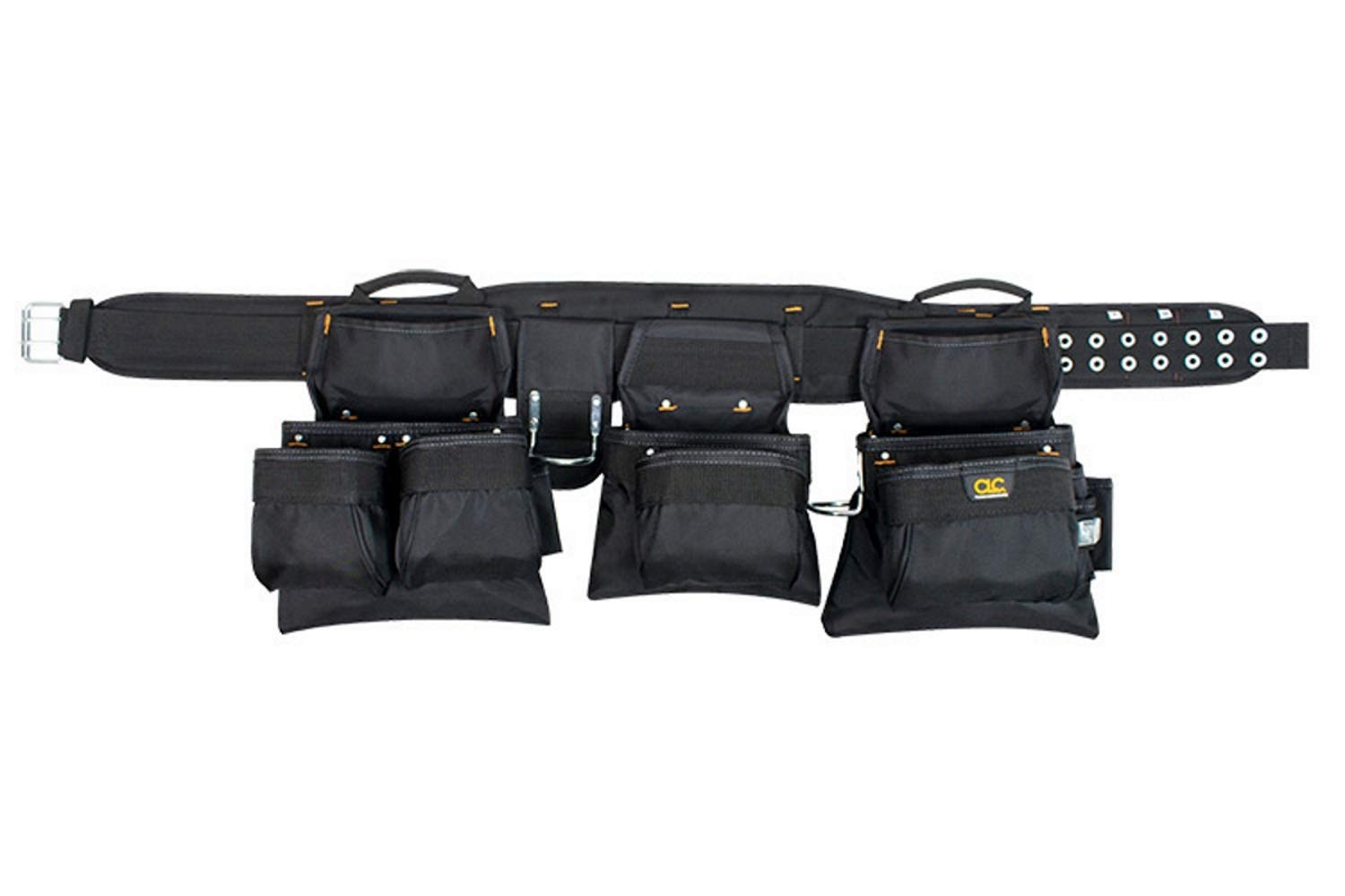 CLC 5605 Professional Carpenter Tool Belt 18 Pocket Adjustable Waist Black