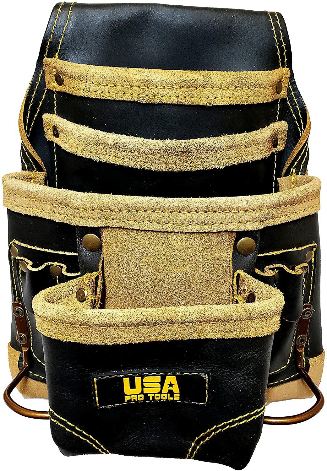 13 POCKET TOP GRAIN LEATHER FRAMER CARPENTER FASTENER TOOL BAG BELT TOOL RIG SET