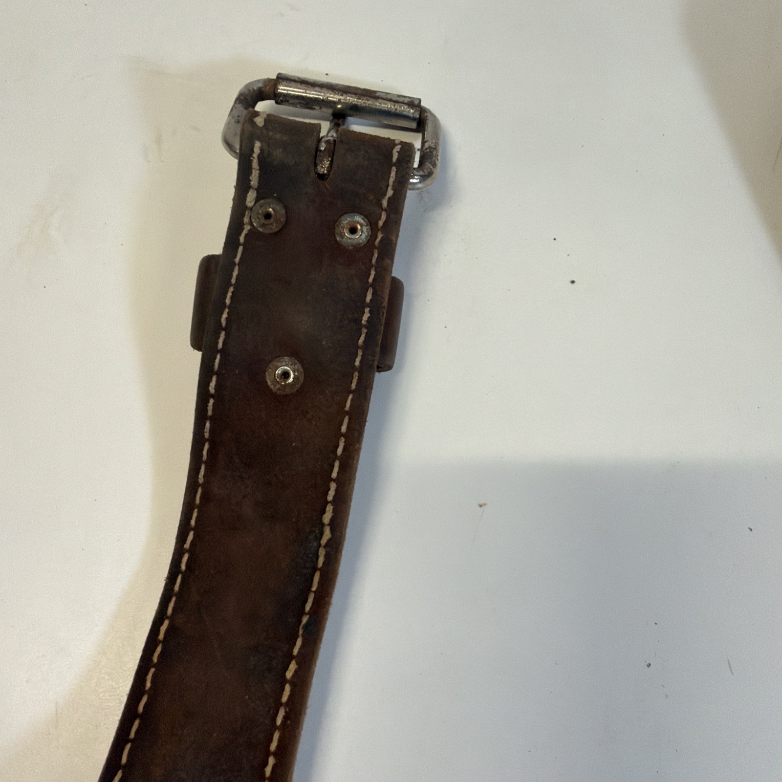 Occidental Leather Work Belt Brown 2” Wide X 44” To Farthest Hole. Overall 48”