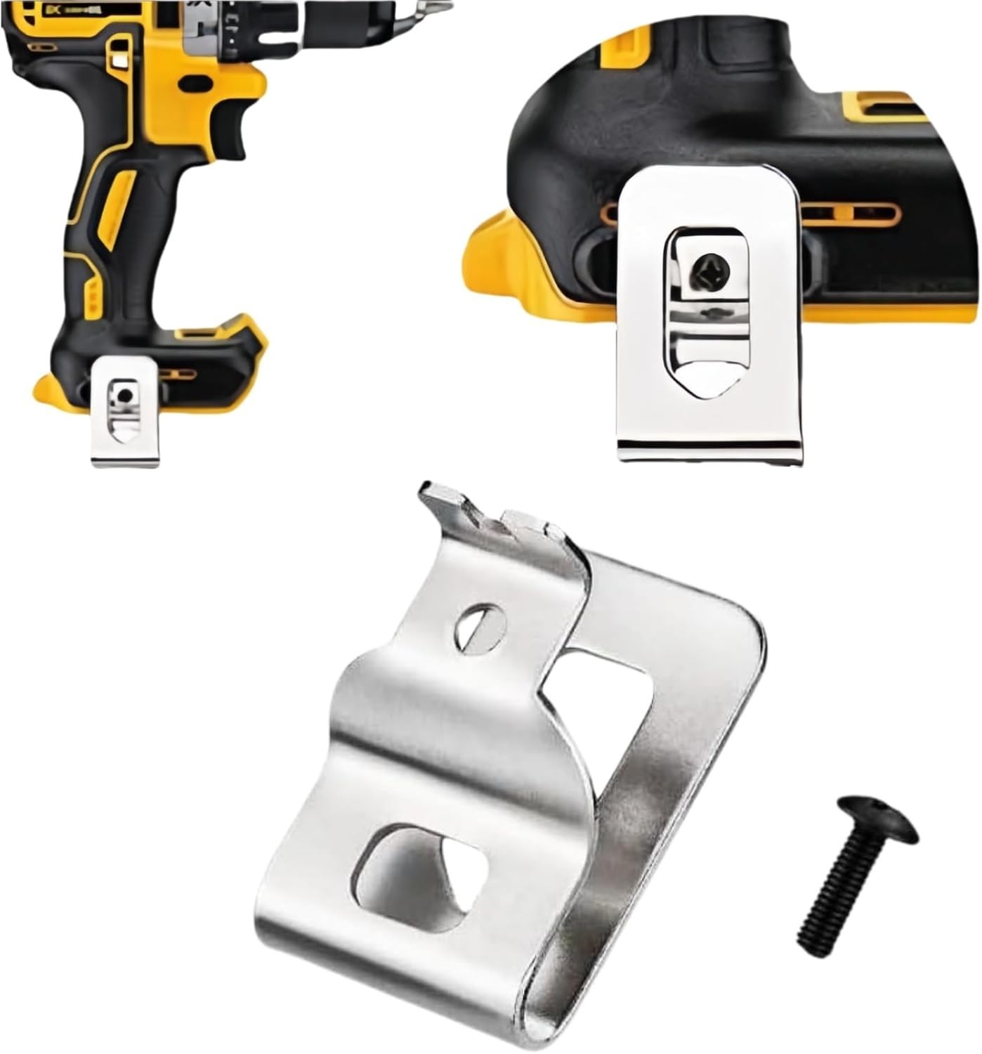 Reliable 2pcs Belt Clips for De-walt 20V MAX Tools – Stainless Steel Design