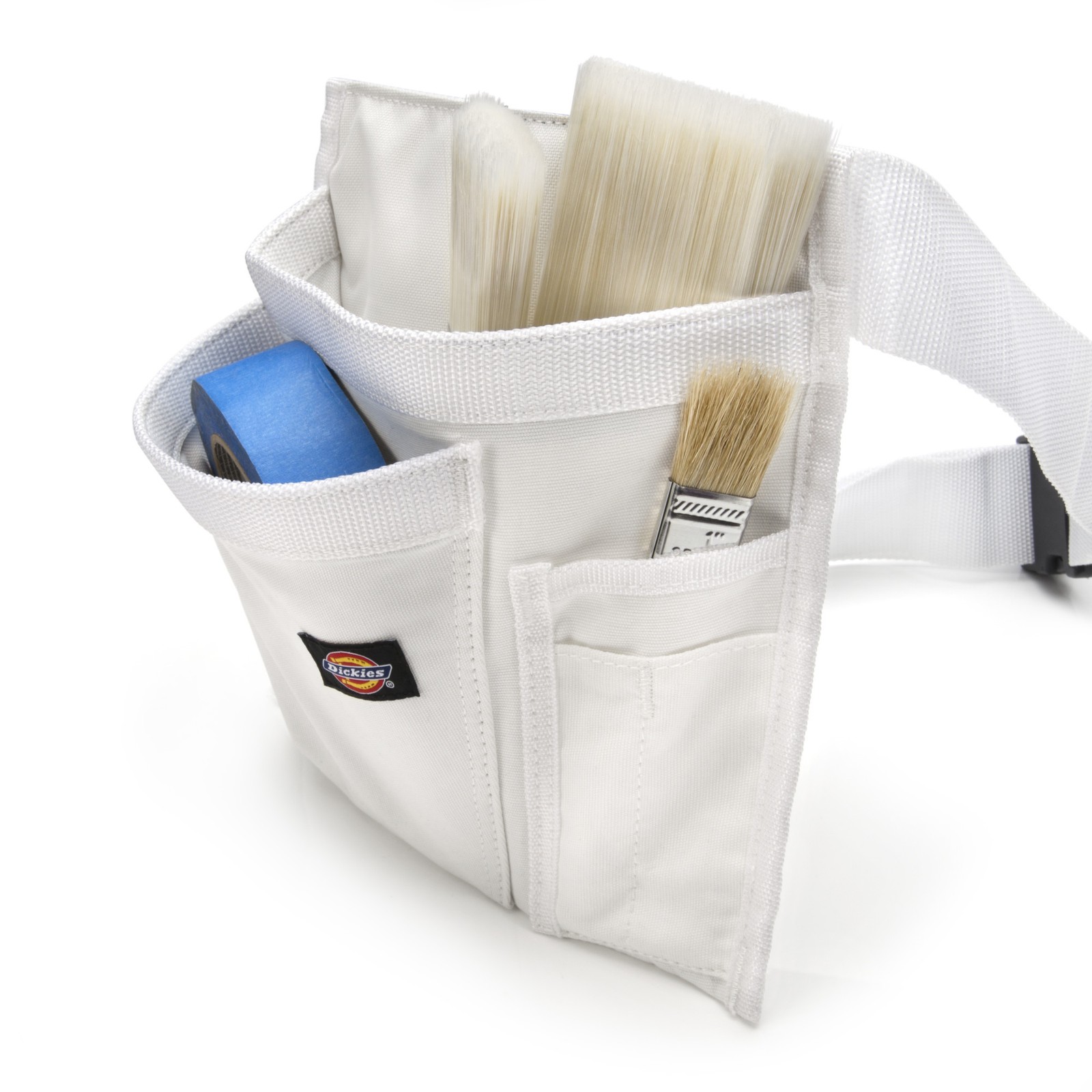 Apron Painter Work Belt 5 Pocket Tool Brush Pouch White Dickies 57049